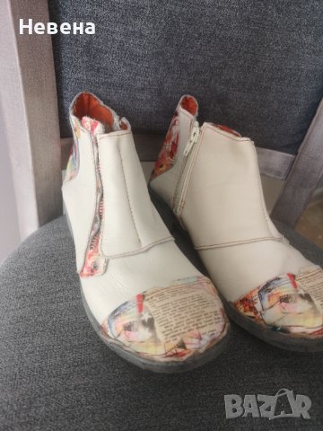 Боти, номер 36, дизайнерски, естествена кожа, снимка 8 - Дамски боти - 42494269