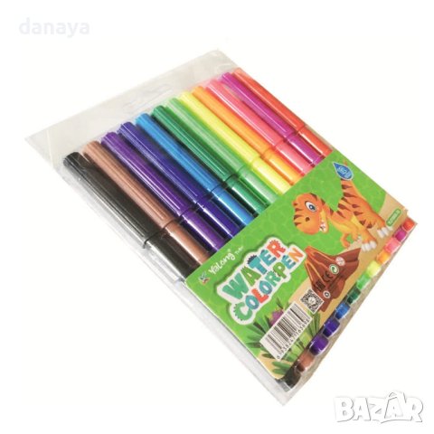 3951 Флумастери Water Color Pen, 12 цвята, снимка 3 - Ученически пособия, канцеларски материали - 41951468
