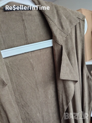 Дълъг елек в зелено , снимка 4 - Елеци - 53494326