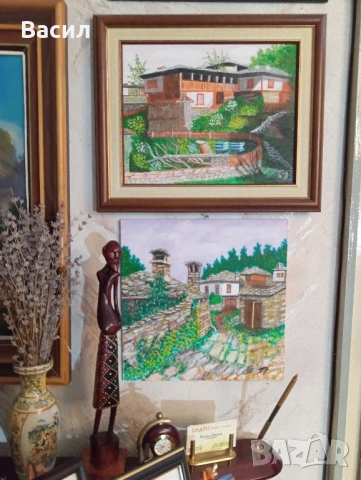 Арт картини масло, светещи камъчета,речни и морски и