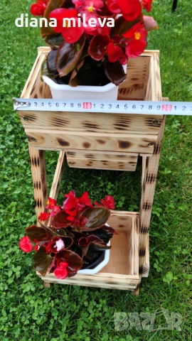 Дървен цветарник!, снимка 11 - Декорация за дома - 49970766