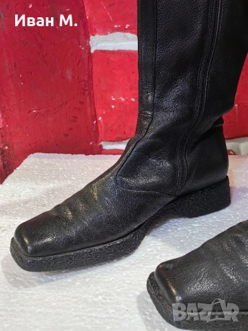 оригинални дамски кожени ботуши BOSS 36 номер , снимка 7 - Дамски ботуши - 52571943