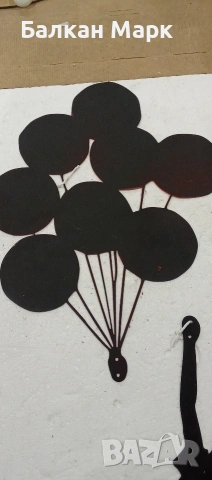 Метална фигура за стена – „Момиче с балони“-декорация, снимка 9 - Декорация за дома - 53248004