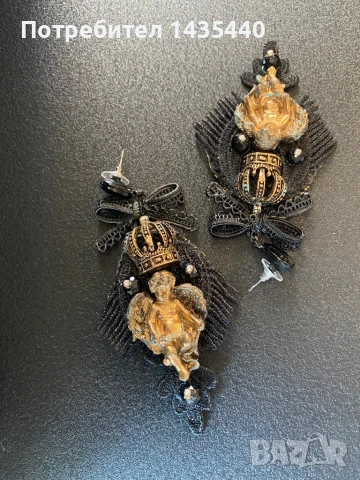 Ръчно изработени обици от серията “Дом за ангели” на дизайнерката Анелия Милчева,, снимка 2 - Обеци - 51110961