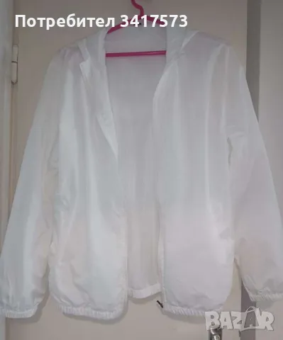 МЪЖКО връхно яке- бяло, снимка 2 - Тениски - 49686513
