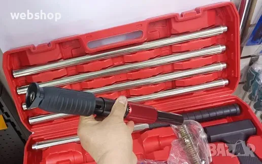 Професионален пистолет за пирони KraftRoyal с очила, ръкавици и 200 бр. пирони, снимка 4 - Други инструменти - 49220704