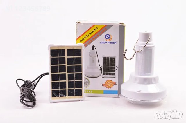  Електрическа лампа със соларен панел LED 3W/6V - EP-022, снимка 4 - Соларни лампи - 42568691