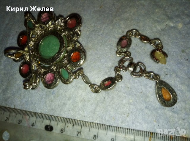 ПРЕКРАСНА ФЛОРАЛНА СРЕБРИСТА КРИСТАЛНА ВИНТИДЖ БРОШКА - ПЕНДАНТ 26588, снимка 18 - Други - 42082403