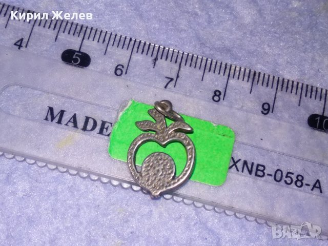 СРЕБЪРНА ЯГОДКА ФИГУРАЛЕН АРТ ПЕНДАНТ СРЕБРО 925 със СКЪПОЦЕННО ШЛИФОВАНО КАМЪЧЕ РЕТРО БИЖУ 18033, снимка 7 - Антикварни и старинни предмети - 39379317