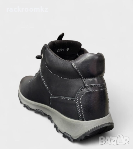 Мъжки боти от естествена кожа с топла вата в черен цвят модел: K373-1 Black, снимка 3 - Мъжки боти - 52097751