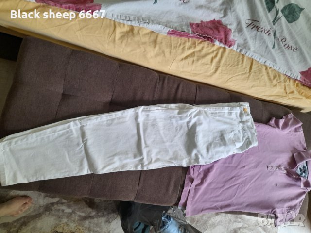 Нов бял панталон и тениска Tommy Hilfiger , снимка 2 - Панталони - 41965206