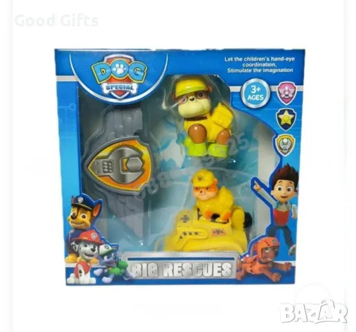 Комплект Пес патрул Колички с Кученце и значка, Фигурки Пес Патрул Paw Patrol , снимка 4 - Фигурки - 47468347