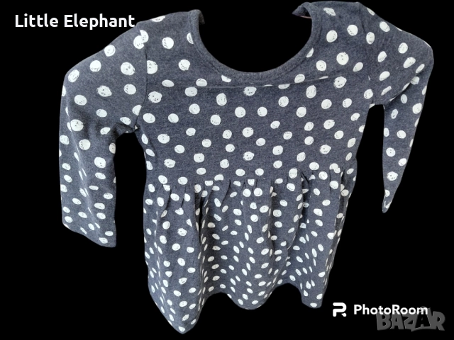 Рокличка за 18-24 мес мом тъмно сива на бели точки ,Англия/нова