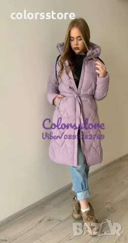 Дълго зимно яке Лилаво-IM44pi