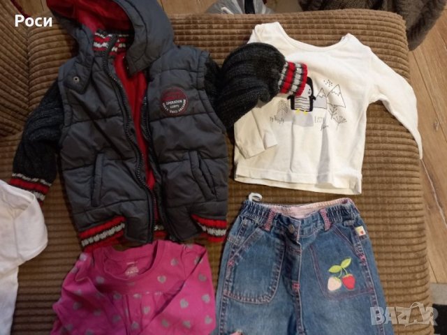Лот дрешки зимно яке и др. 74-80 размер момиче, снимка 4 - Комплекти за бебе - 38666721