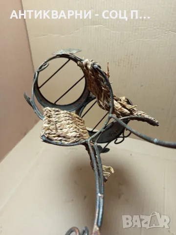 Стара Ръчно Изработена Стоика Поставка За Вино Бутилки., снимка 6 - Антикварни и старинни предмети - 49521494