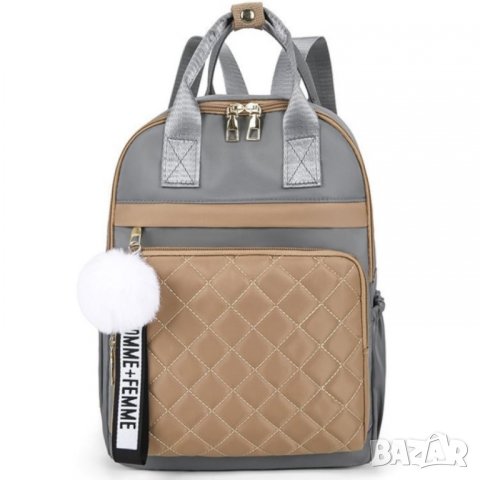 Дамска раница Femme Grey, снимка 5 - Раници - 41479257