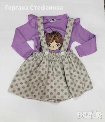 Блуза със сукман Размери -1г.2г.3г.4г. Цена -22 лв, снимка 1 - Детски рокли и поли - 39262151