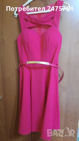 Рокля с колан, снимка 2 - Рокли - 38794469