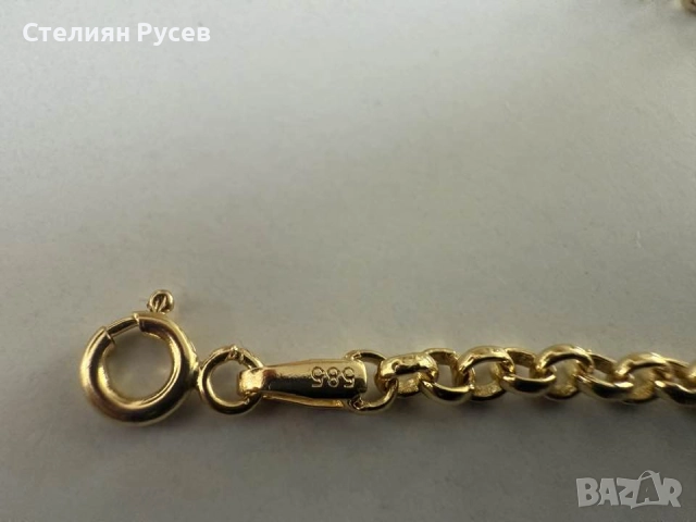 НОВ 8.93гр 57см златен ланец версаче / златно колие / синджир / ланец / злато / златен / GOLD 585 / , снимка 6 - Колиета, медальони, синджири - 52078359