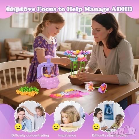 BlueSwan Направи си сам букети от плат с цветя за деца 4-12 години, снимка 2 - Образователни игри - 51769037