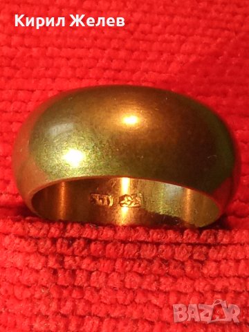 СТАРА ПОЗЛАТЕНА МЪЖКА ХАЛКА РЕТРО ПРЪСТЕН с ПЕЧАТИ 585 и 14К РЪЧНА ИЗРАБОТКА За КОЛЕКЦИЯ 32588