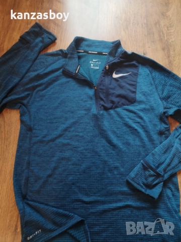 Nike Therma Spehre Element Top Half zip - мъжка термо блуза Л, снимка 3 - Спортни дрехи, екипи - 52309711