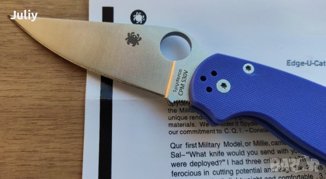 Сгъваем нож Spyderco  Paramilitary, снимка 6 - Ножове - 40377095