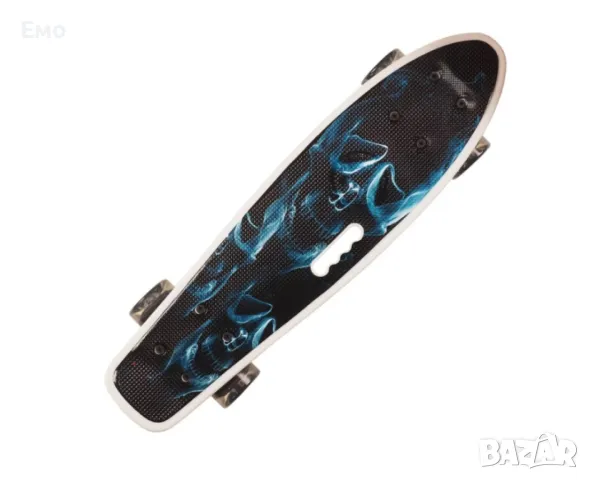 Емблема на градския стил: Скейтборд пениборд със светещи колела , снимка 16 - Скейтборд, ховърборд, уейвборд - 48342835