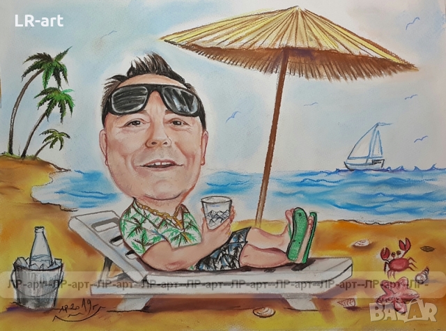 КАРИКАТУРИ,  ШАРЖ с пастели и моливи,ръчно рисувани  от снимка по ваш избор., снимка 8 - Картини - 36074806