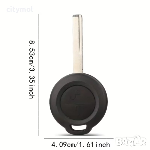 Кутийка за ключ с 2 бутона и острие за Mitsubishi Colt Warior Carisma Spacestar, Fortwo, снимка 4 - Аксесоари и консумативи - 52674808