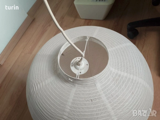 Сгъваем хартиен абажур от икеа, снимка 3 - Лампи за таван - 53009821