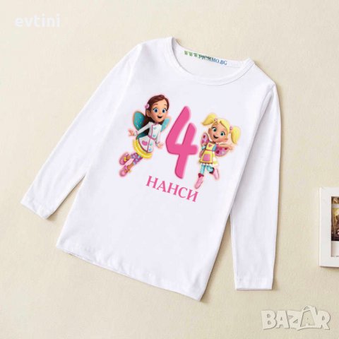 Детски памучни блузи с дълъг ръкав и печат по избор, снимка 13 - Детски Блузи и туники - 35679762