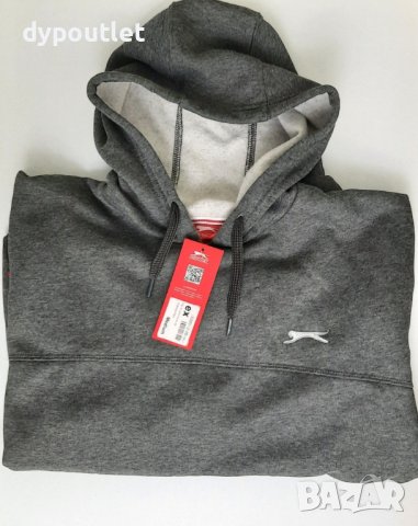 Slazenger SL OTH FLC - Мъжки суичър, тъмно сиво, размери - M и XL ., снимка 4 - Суичъри - 39543647