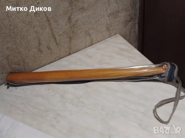 Дървена бухалка от бук нова с калъф от юта за носене 60 см дължина, снимка 4 - Други спортове - 56181086