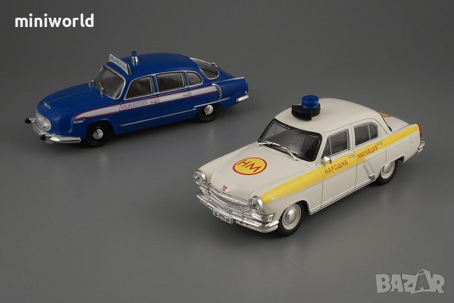 ГАЗ 21 Волга Народна Милиция 1956 - мащаб 1:43 на DeAgostini моделът е нов в блистер, снимка 7 - Колекции - 41667135