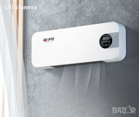 Модерна печка за стенен монтаж,за студено и топло,с двойно предназначение,LED дисплей. 