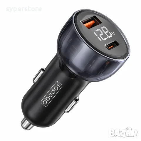 Зарядно за телефон за кола, 12V, 68W, Digital One SP01522 AS-GS51, 2 порта: 1x USB-A (QC5.0) + 1x