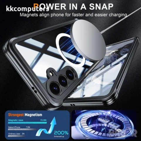 Samsung Galaxy S25 5G Metal Frame/ HD Tempered Glass/ MagSafe Калъф и Протектор, снимка 8 - Калъфи, кейсове - 51417670