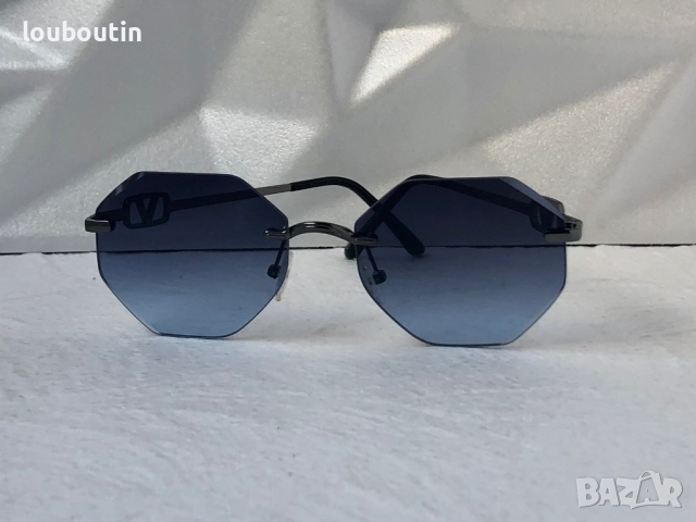 Valentino дамски слънчеви очила Осмоъгълник с верижка синджир, снимка 10 - Слънчеви и диоптрични очила - 41627456