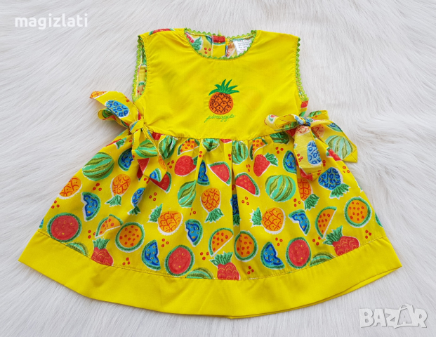 Нова детска рокля "Плодчета" 18 месеца, снимка 3 - Бебешки рокли - 36345933