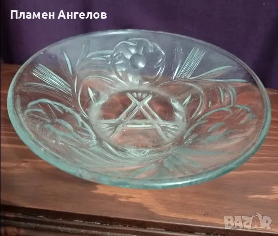 стара стъклена фруктиера от 60-те години. , снимка 2 - Аксесоари за кухня - 48309312
