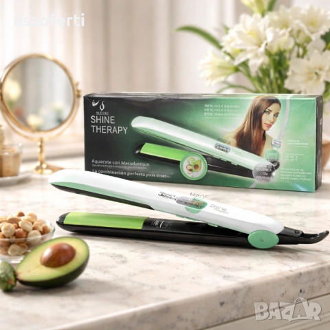 Професионална преса за коса SLDZKJ Shine Therapy – Керамика с Витамин Е, снимка 3 - Преси за коса - 53384766