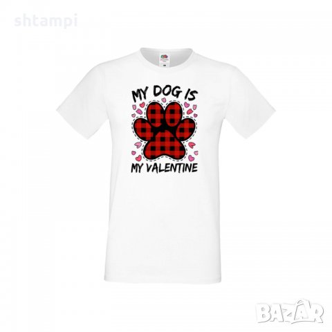 Мъжка тениска Свети Валентин My Dog Is My Valentine 2, снимка 4 - Тениски - 35715917