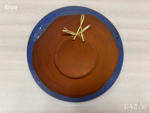 Керамична декоративна чиния за стена - ръчна изработка, снимка 2 - Пана - 53692709