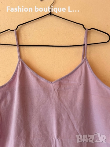 Памучен потник в светло лилав цвят с регулиращи се презрамки 💜, снимка 2 - Потници - 51758704