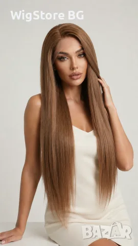 100см права светло кестенява лейс фронт перука - 100cm Lace Front Wig