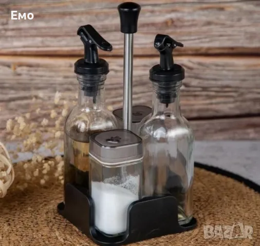 Комплект за подправки ЛУКС - Оливерник 5 части, снимка 6 - Аксесоари за кухня - 48146836