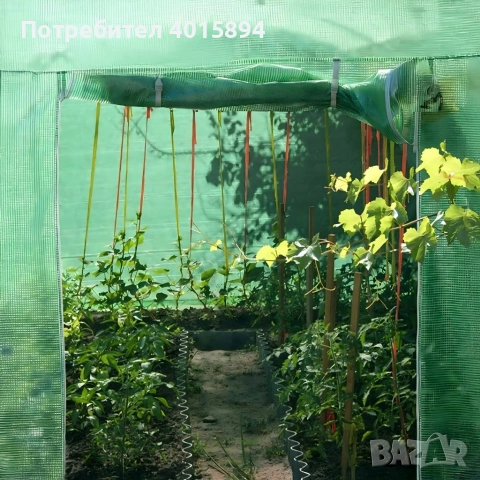 Резервно покривало за оранжерия 3x2x2м – Армирано UV , с цип и прозорци (без рамка), снимка 5 - Оранжерии - 53422410