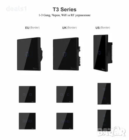 SONOFF Т3ЕU3C-TX Cмapт пpeвĸлючвaтeл зa ocвeтлeниe 3 бутона, снимка 14 - Друга електроника - 47937829